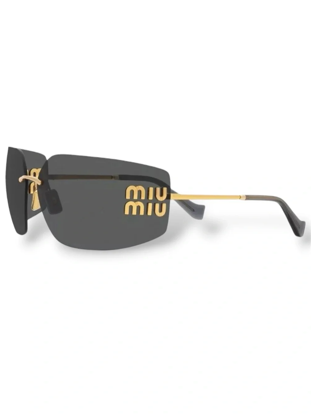 Miu Miu OMU 54YS Gold/ Dark Gray Lense Sunglasses
